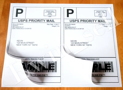 110 Sheets 220 Premium Half Sheet Shipping Labels 200+20 8.5x5.5 2 Per Sheet - Image 1 of 4