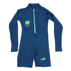 Sun Protection Zone Swim Suit Rash Guard Boys 6 Blue One Piece Body UV Zipper - Picture 1 of 8