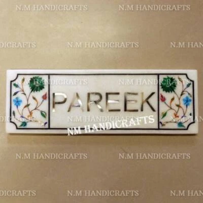 Outdoor Marble Name Plate, Personalized Wall Hanging Name Plate,House Name Plate - Image 1 of 4