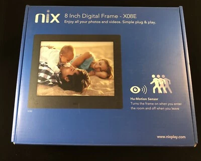 NIX 8 Inch Digital Photo & Video Frame X08E NEW In Box - Image 1 of 4