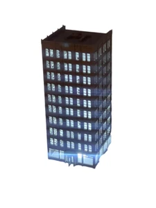 HOTEL u edificio de oficinas del siglo XX 9 - escala N 1:160 - hecho en EE. UU. - Imagen 1 de 11
