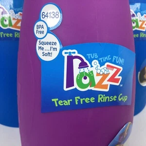Razz Tub Tear Free Rinse Cup BPA Free Baby Toddler Child Or Pet Bath Cup (Qty 3) - Picture 1 of 7