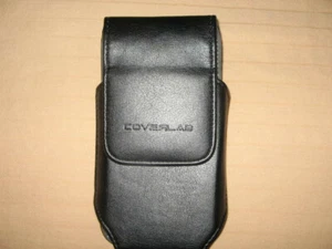 Black leather universal phone carry case, dimensions 6" X 3 1/2 " - Photo 1 sur 1