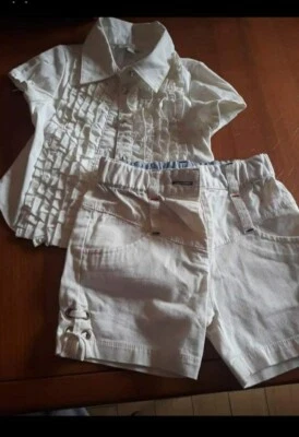 #Back2eBay Competo Set 2 Pezzi Bambina Pantaloni + camicia Microbe  - Immagine 1 di 3