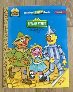 NEW Sesame Street Storybook Fun Easy Peel STICKER BOOK ~ 1995 - Foto 1 di 9