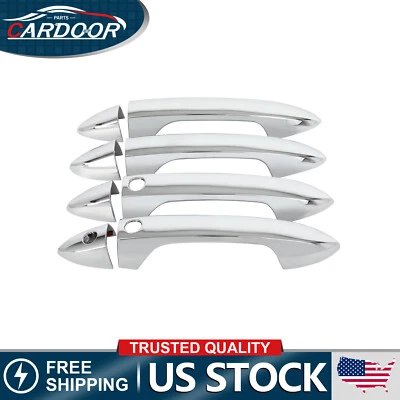 Cubierta cromada de manija de puerta de pasajero conductor delantero trasero para Honda Pilot 2016-2020 Foto 1 de 4