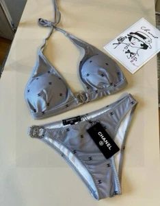 Elegant grey swimsuit CHANEL Size M - Picture 1 of 8