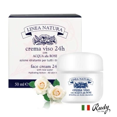 LINEA NATURA Face Cream 24h w/ Rose Water Hydrating Action Italy 50ml/ 1.7fl.oz - Image 1 of 2