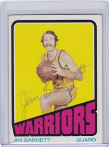 1972 Topps Autographed Basketball Card #71 Jim Barnett Golden State Warriors - Picture 1 of 2