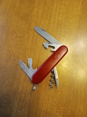 Cuchillo suizo oficial Victorinox grande de colección 2 hojas afiladas 6 extractores ¡RARO!  Foto 1 de 4