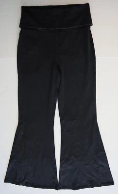 Leggings de tiro alto offline Aerie para mujer talla L negro lavado OG plegables súper acampanados Foto 1 de 4