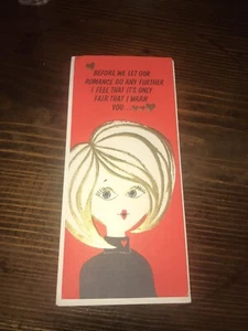 Vtg Valentine’s Day Card Greeting Unused 1960 Hair Bob Teddy Bear Gibson Studio - Picture 1 of 3