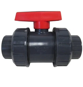 Sch-80 PVC 4 Zoll True Union Kugelhahn Muffe Anschluss mit Gewinde & Schweiß LESEN - Bild 1 von 10