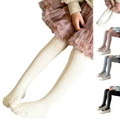 School Uniform Pantyhose Knit Leggings for Little Girl NonSlip Elastic Tights - Image 1 of 4