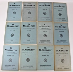 Jan-Dec 1945 12 Issues The Numismatist American Numismatic Association Monthly - Picture 1 of 13