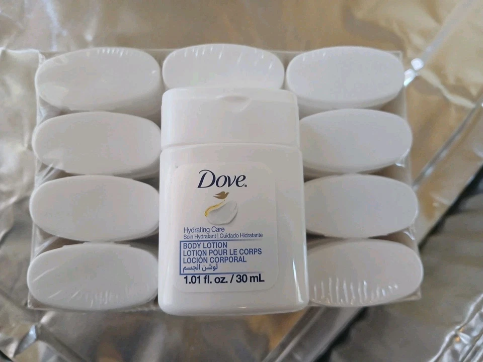 Nuevo paquete de 12 lociones corporales Dove cuidado hidratante esencial tamaño de viaje 1,01 oz Foto 1 de 4