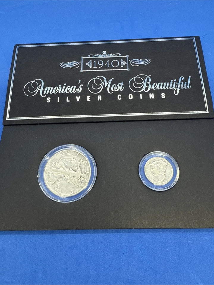 Mercury 1940-S 10c Dime, 90% Silver Half Dollar - Image 1 of 4