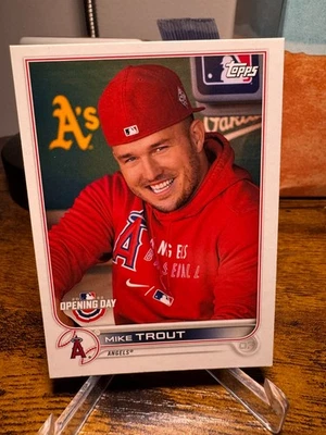 2022 Topps Opening Day Mike Trout #27 SSP Image Variation Angels CLEAN - Image 1 of 2
