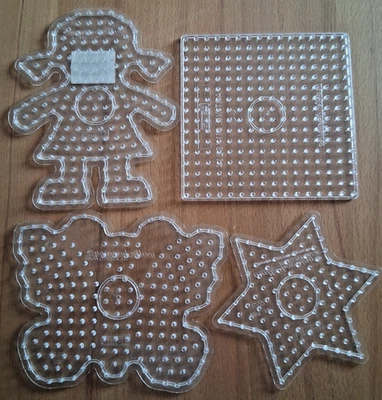 KINDER: 4 STIFTPLATTEN für HAMA MAXI-PERLEN Scmetterling,Stern,Quadrat,Kind (315 - Bild 1 von 4