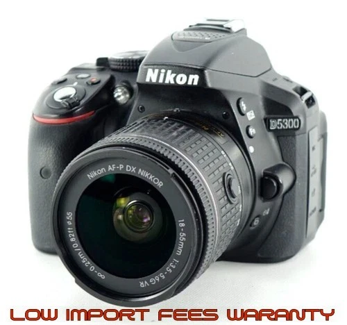 Nikon D5300 24.2 MP CMOS DSLR Camera w/AF-S 18-55mm f3.5-5.6 G VR, Wi-Fi GPS - Image 1 of 4