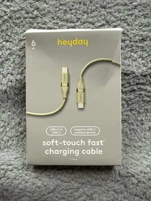 heyday 6' USB-C to USB-C Fast Charging Silicone Cable - Matcha - Image 1 of 4