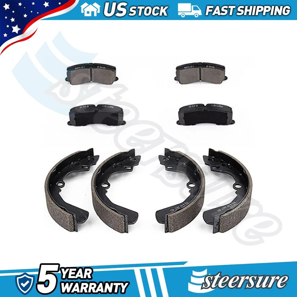 Juego de pastillas de freno de disco delanteras traseras zapata de freno de tambor para Suzuki Esteem 1995-2002 Foto 1 de 4