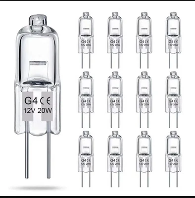 10PCS  G4 Halogen Bulbs 20W Lamp Light Bulb 12V CE (Pack of 10) - Image 1 of 2