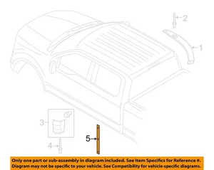 NEW GENUINE OEM 2015-22 FORD F-150 Cab Exterior Trim-Protect Strip FL3Z-1521702A - Picture 1 of 4