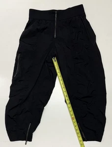 Lululemon Front Zip Scrunched Baggy Zip Joggers Athletic Nylon Size 4 Womens - Picture 1 of 5