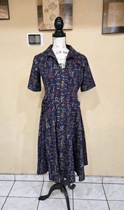 Charlie Retro Vintage Kleid in Steinpilz Print von Effie's Heart Gr. L - Bild 1 von 6