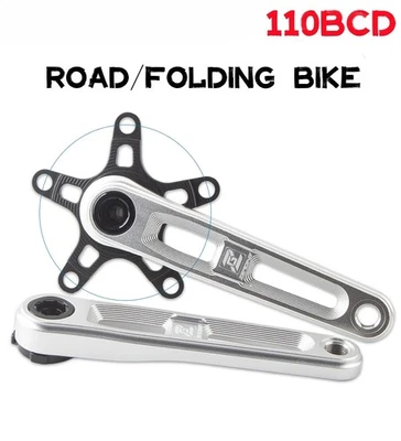 110BCD 5 Garras Bicicleta de Carretera Juego de Bielas Plegable Bicicleta Manivela Plato 165-175mm Foto 1 de 4