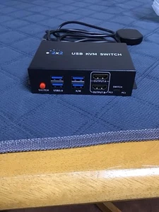 Dual Monitor Kvm Switch 2 Monitors 2 Computers HDMI 4k@60HZ,USB3.0. kvm switc... - Bild 1 von 4
