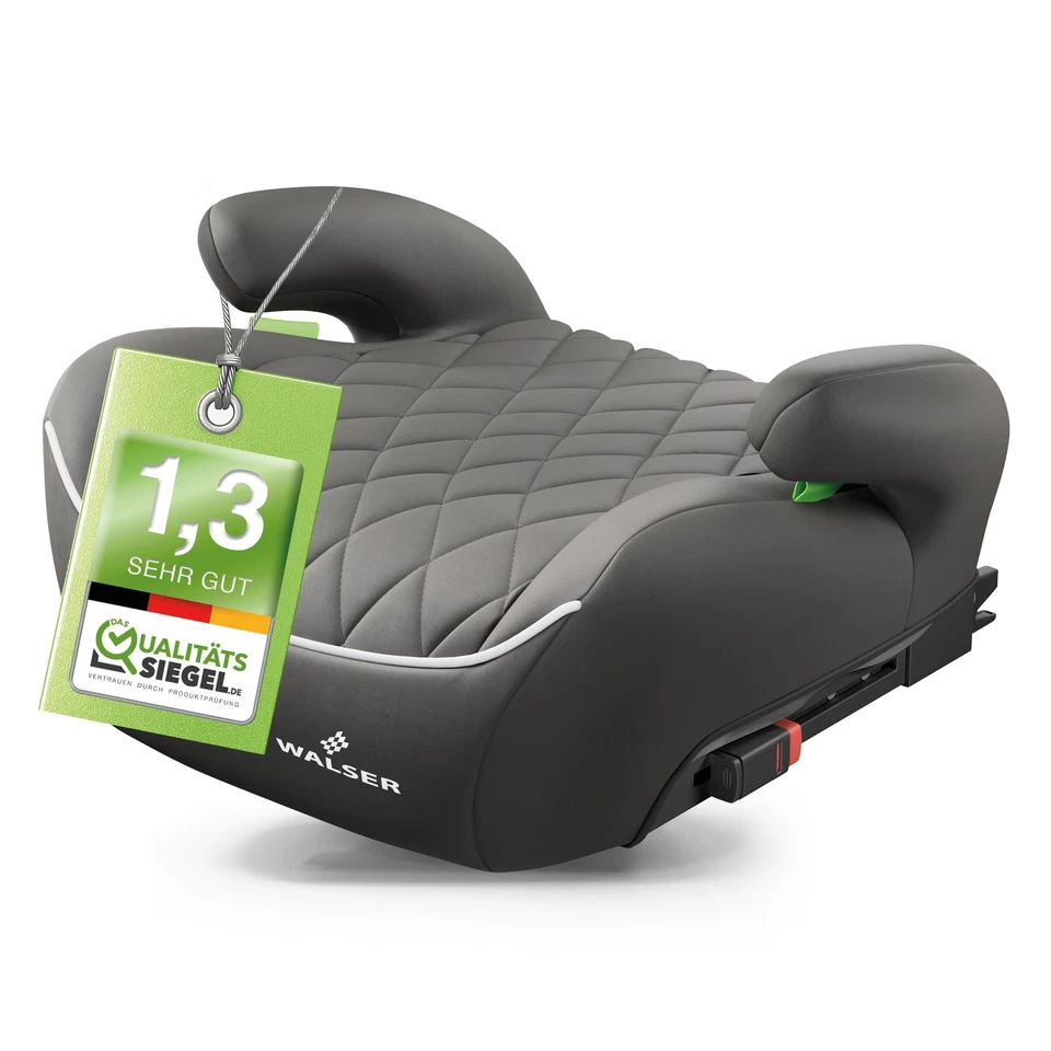 WALSER Elevador de asiento para niños Andy ISOFIX, asiento para niños premium ECE R 129 probado gris