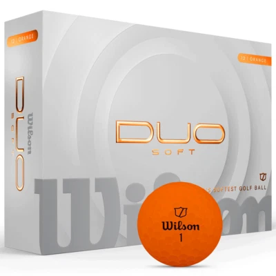 WILSON DUO SOFT GOLFBÄLLE / ORANGE DOZEN PACK / MULTIBUY / NEUES MODELL 2025