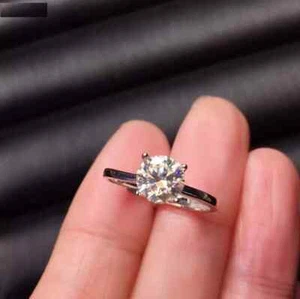 1.50Ct Round IGI Certified Lab Grown Diamond Solitaire Ring Solid 14K White Gold - Picture 1 of 23