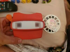 Vintage Red Viewmaster 3D View-Master Viewer Toy Orange lever + toy story 3 reel