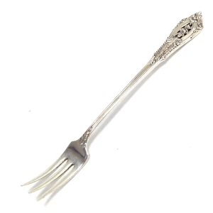 Wallace 1934 Sterling Silver Cocktail Seafood Fork Rose Point 5-5/8" No Monogram - Picture 1 of 5