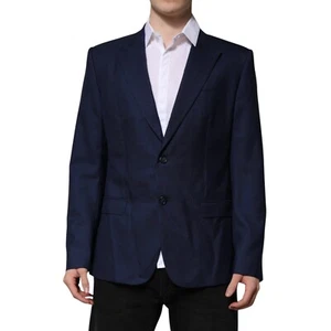 DOLCE & GABBANA Blazer Blue Wool Single Breasted Suit Coat IT54/US44/XL 2430usd - Picture 1 of 5