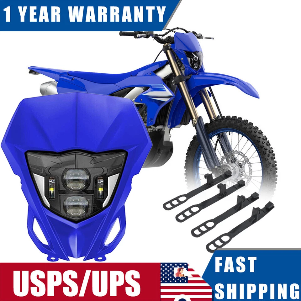 Faro LED con carenado azul para Yamaha YZ YZF WR 250 400 450 426 TTR230 WR250F Foto 1 de 4