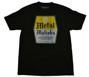 Metal Mulisha CROWN Black Yellow Distressed Screenprint S/S (D) Men's T-Shirt