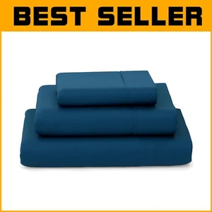 Elegant Bamboo Sheet Set - Soft, Breathable Cooling Sheets Twin XL in Royal Blue - Picture 1 of 10