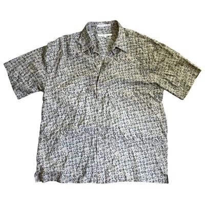 Perry Ellis Silk Button Up Shirt Abstract Print Short Sleeve Mens Large - Image 1 of 4