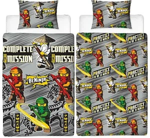Lego Ninjago Mission Single Duvet Cover Reversible Bedding Set - Picture 1 of 5