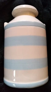 Milchkanne Keramik blaue Streifen Spardose 12x7x7cm neu verpackt süß Geschenk - Bild 1 von 5