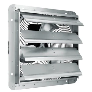 Shutter Exhaust Fan Shop Exhaust Fan 16'' Wall Mounted Aluminum 2000 CFM - Picture 1 of 9