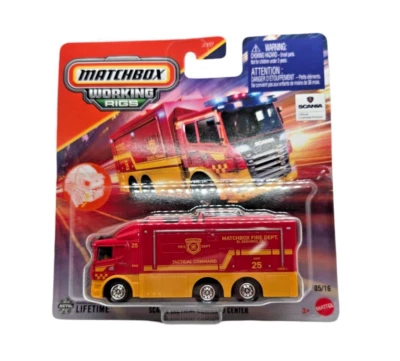 2025 Matchbox Scania Tactical Command Center #5 Red WORKING RIGS - Image 1 of 2