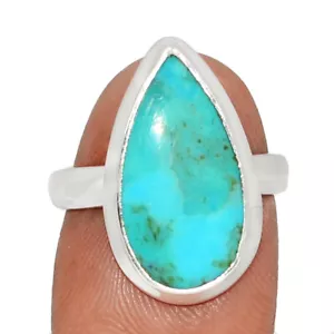 Composite Mohave Blue Turquoise 925 Sterling Silver Ring Jewelry s.7 CR62956 - Picture 1 of 1