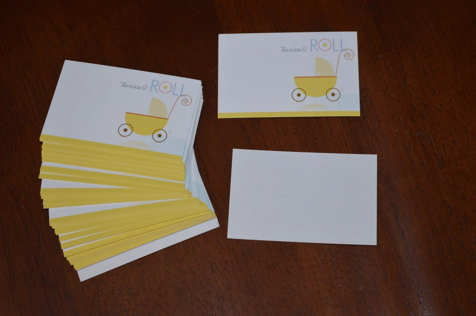 50 etiquetas de tarjetas de recinto bebé así es como rollo juegos de ducha de carro vintage Foto 1 de 1