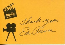 Ed Asner Autograph Actor The Mary Tyler Moore Show Up Signed Card