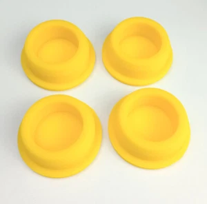Yellow Round Hole Plug Silicone End Cap Pipe Tube Insert Blanking Seal 13~48.5mm - Picture 1 of 7